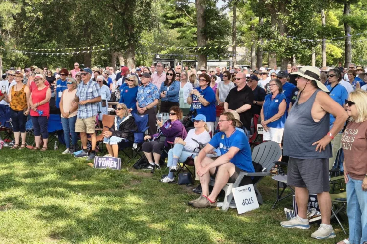 Iowa Democratic candidates push for term limits at Polk County Steak Fry